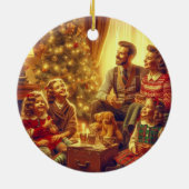 Weihnachten mit familiärem Dekor Keramik Ornament (Hinten)
