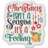 Weihnachten mit festem Aufkleber genießen (Vorderseite)