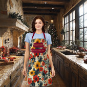 Weihnachten mit festlichen Blume und Kiefernzweige Schürze