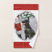 Weihnachten mit Flachbildschirm Badhandtuch Set (Handtuch)