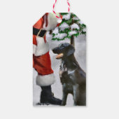 Weihnachten mit Flachbildschirm Geschenkanhänger (Rückseite)