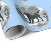 Weihnachten mit Flachbildschirm Geschenkpapier (Rolleneckpunkt)