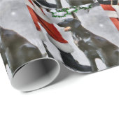 Weihnachten mit Flachbildschirm Geschenkpapier (Rolleneckpunkt)