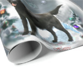 Weihnachten mit Flachbildschirm Geschenkpapier (Rolleneckpunkt)