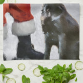 Weihnachten mit Flachbildschirm Küchentuch (Gefaltet)