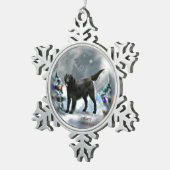 Weihnachten mit Flachbildschirm Schneeflocken Zinn-Ornament (Rechts)