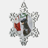 Weihnachten mit Flachbildschirm Schneeflocken Zinn-Ornament (Rechts)