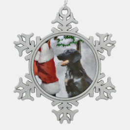 Weihnachten mit Flachbildschirm Schneeflocken Zinn-Ornament