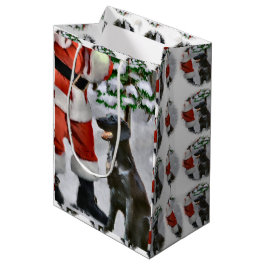 Weihnachten mit Flachfarbe Retriever Mittlere Geschenktüte