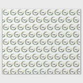 Weihnachten mit floralen Logos Geschenkpapier (Flach)