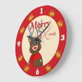 Weihnachten mit Freude Große Wanduhr (Winkel)
