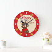Weihnachten mit Freude Große Wanduhr (Zuhause)