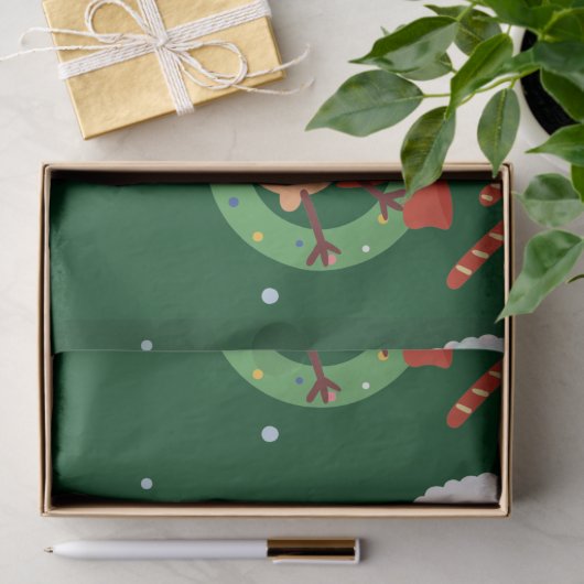 Weihnachten mit Freunden und Candy Canes Seidenpapier (Geschenk)
