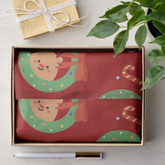Weihnachten mit Freunden und Candy Canes Seidenpapier (Geschenk)