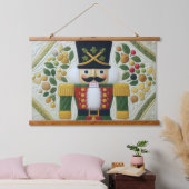 Weihnachten mit gequiltem Design Nutcracker Wandteppich Mit Holzrahmen (Schlafzimmer)