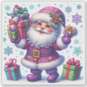 Weihnachten mit Geschenken Aufkleber (Vorderseite)