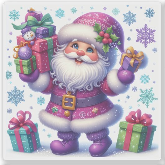 Weihnachten mit Geschenken Aufkleber (Vorderseite)