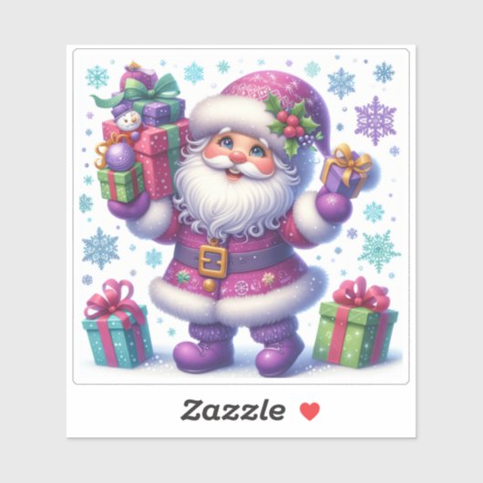 Weihnachten mit Geschenken Aufkleber (Blatt)