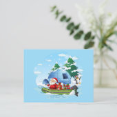 Weihnachten mit Geschenken im Boot (Stehend Vorderseite)