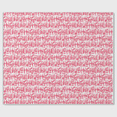 Weihnachten mit Handschrift Weihnachten Ho Ho Ho Geschenkpapier (Flach)