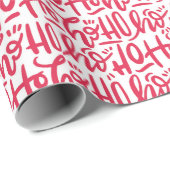 Weihnachten mit Handschrift Weihnachten Ho Ho Ho Geschenkpapier (Rolleneckpunkt)