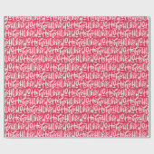 Weihnachten mit Handschrift Weihnachten Ho Ho Ho Geschenkpapier (Flach)