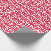Weihnachten mit Handschrift Weihnachten Ho Ho Ho Geschenkpapier (Ecke)