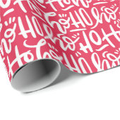 Weihnachten mit Handschrift Weihnachten Ho Ho Ho Geschenkpapier (Rolleneckpunkt)