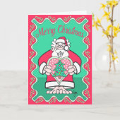 WEIHNACHTEN MIT "HERZ" Weihnachtskarte Karte (Gelbe Blume)