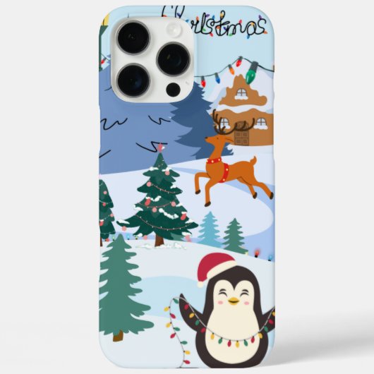 Weihnachten mit hpenguinischen Lichtern Case-Mate iPhone Hülle (Rückseite)