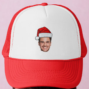 Weihnachten mit individuellem Gesichtsfoto und Wei Truckerkappe
