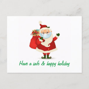 Weihnachten mit individueller Brille Postkarte