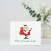 Weihnachten mit individueller Brille Postkarte (Stehend Vorderseite)