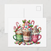 Weihnachten mit Kakao Postkarte (Vorne/Hinten)