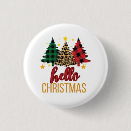 Weihnachten mit karierten Bäumen Weihnachten-Taste Button