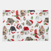 Weihnachten mit Katze und Maus Geschirrtuch (Horizontal)