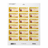 Weihnachten mit Kerze Postkarte Adressaufkleber (Vorne)