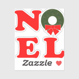 WEIHNACHTEN mit Kranz Aufkleber