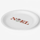 Weihnachten mit Kranz Pappteller (Schrägansicht)