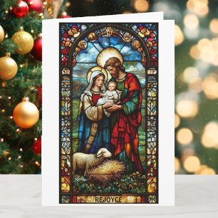 Weihnachten mit Krippe aus festem Glas