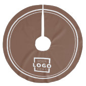 Weihnachten mit kundenspezifischen Firmenlogos Polyester Weihnachtsbaumdecke (Vorderseite)