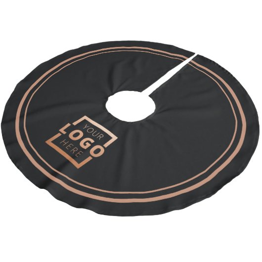 Weihnachten mit kundenspezifischen Firmenlogos Polyester Weihnachtsbaumdecke (Schrägansicht)