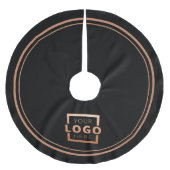 Weihnachten mit kundenspezifischen Firmenlogos Polyester Weihnachtsbaumdecke (Vorderseite)