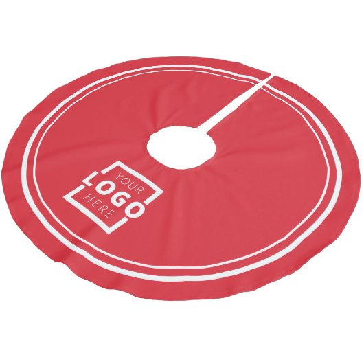 Weihnachten mit kundenspezifischen Firmenlogos Polyester Weihnachtsbaumdecke (Schrägansicht)