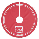 Weihnachten mit kundenspezifischen Firmenlogos Polyester Weihnachtsbaumdecke (Vorderseite)