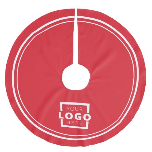 Weihnachten mit kundenspezifischen Firmenlogos Polyester Weihnachtsbaumdecke (Vorderseite)