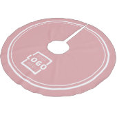 Weihnachten mit kundenspezifischen Firmenlogos Polyester Weihnachtsbaumdecke (Schrägansicht)