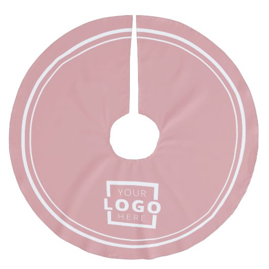 Weihnachten mit kundenspezifischen Firmenlogos Polyester Weihnachtsbaumdecke (Vorderseite)