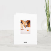 Weihnachten mit Landtieren im Freien im Schnee (Rückseite)