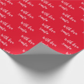 Weihnachten mit Liebe vom Weihnachtsmann Geschenkpapier (Ecke)